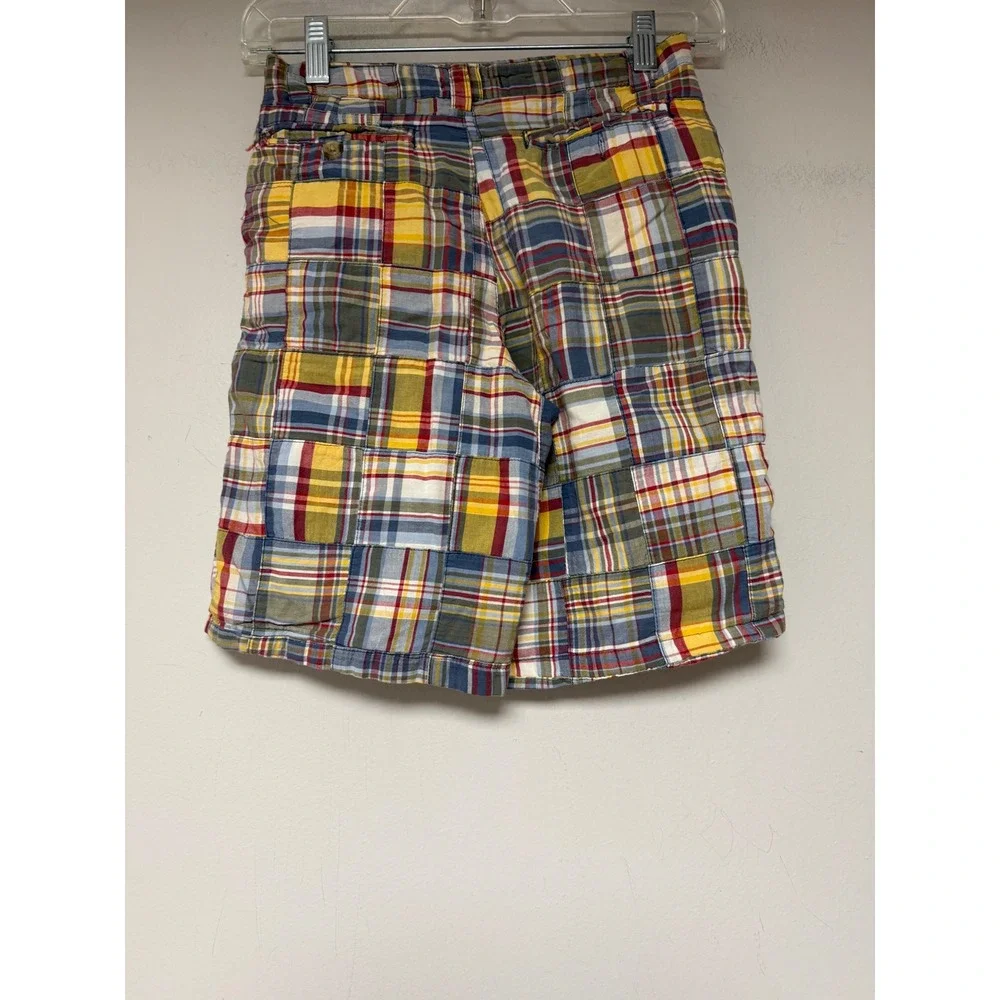 The Childrens Place Patchwork Plaid Shorts Boys 8 Multicolor‎ Excellent Madras